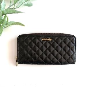 Olivia + Joy Black Leather Quilted Wallet